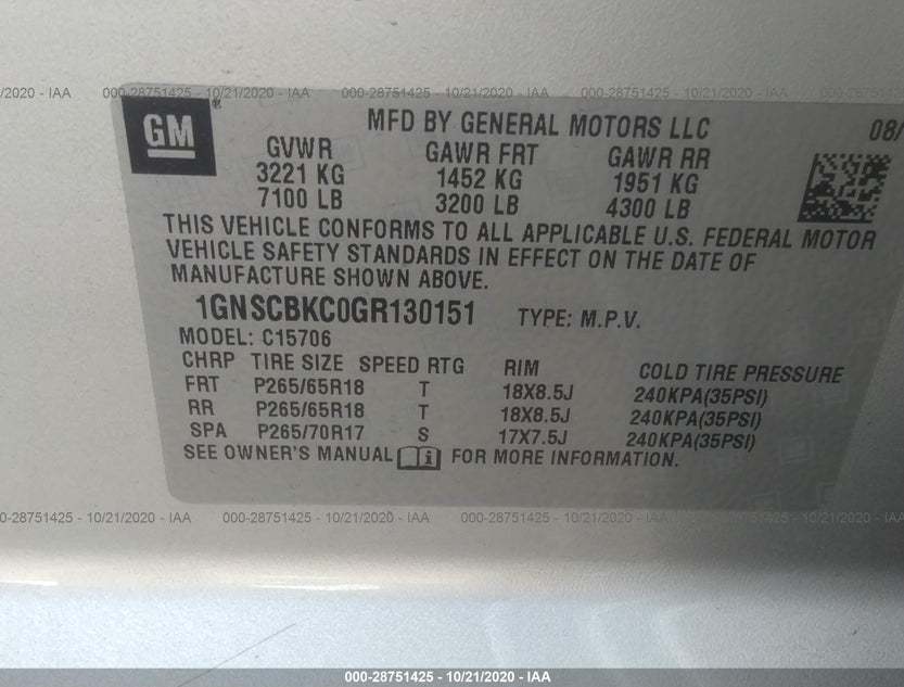 1GNSCBKC0GR130151