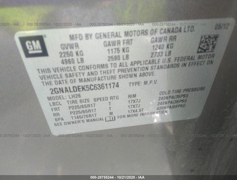 2GNALDEK5C6361174