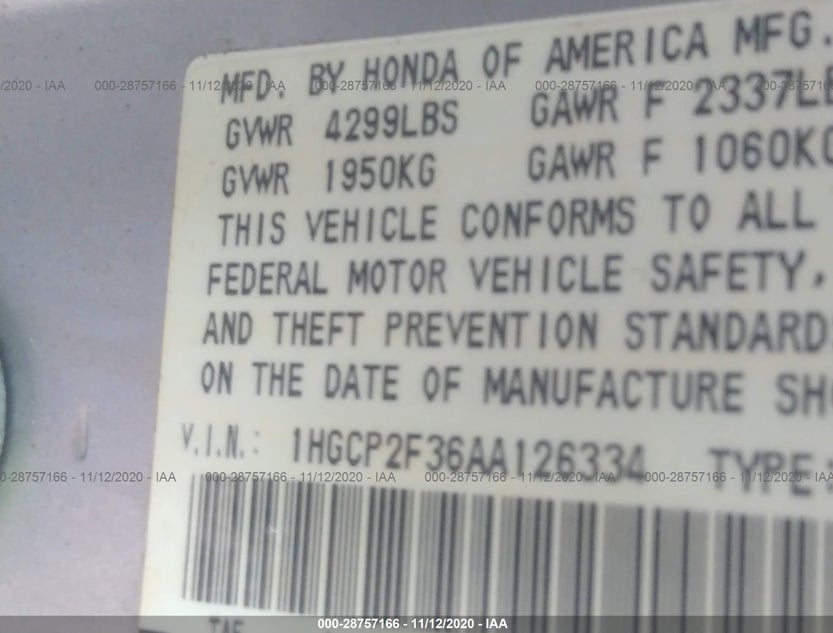 1HGCP2F36AA126334