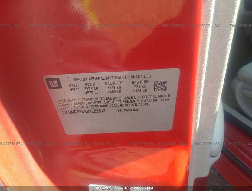 2G1WG5EK3B1222612