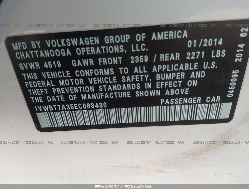 1VWBT7A35EC068430