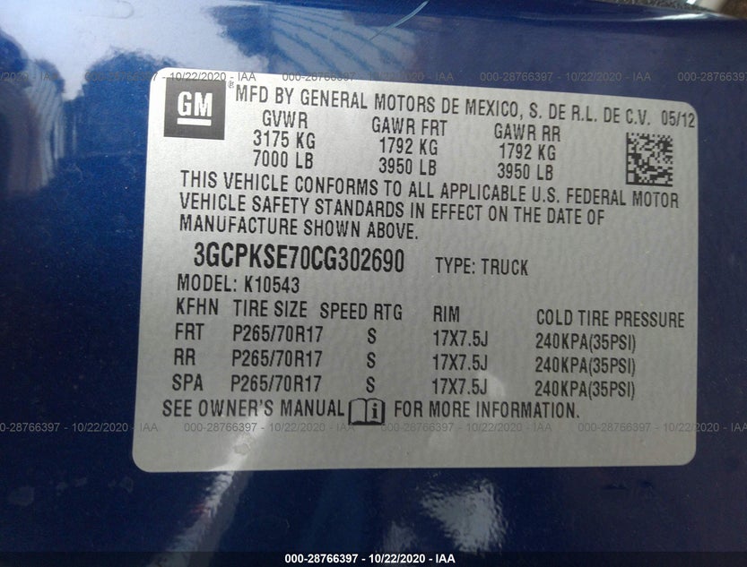 3GCPKSE70CG302690