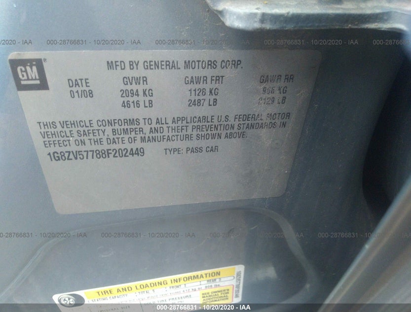 1G8ZV57788F202449