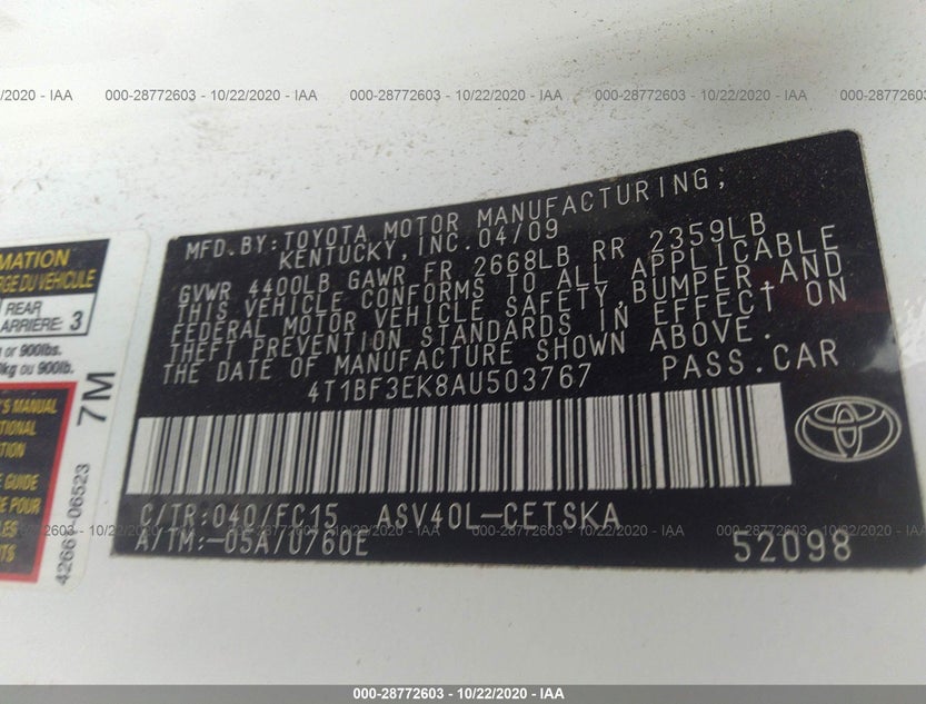 4T1BF3EK8AU503767