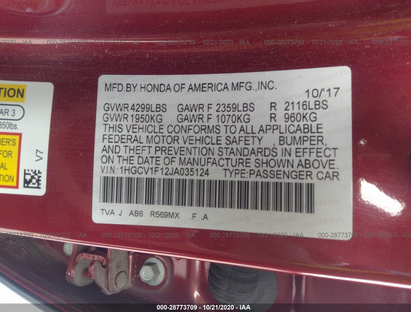 1HGCV1F12JA035124