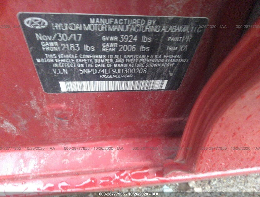 5NPD74LF9JH300208