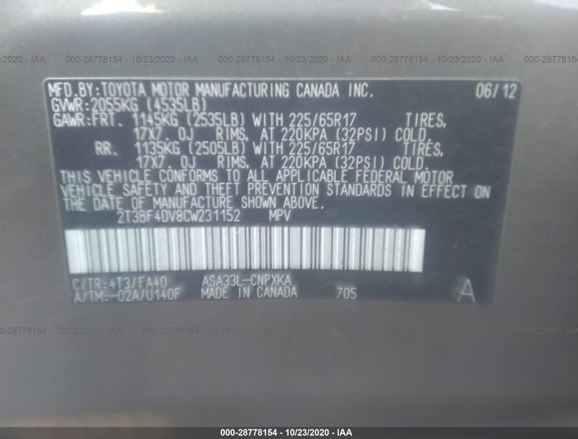 2T3BF4DV8CW231152
