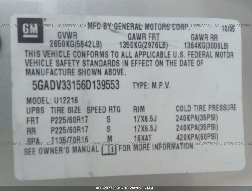 5GADV33156D139553
