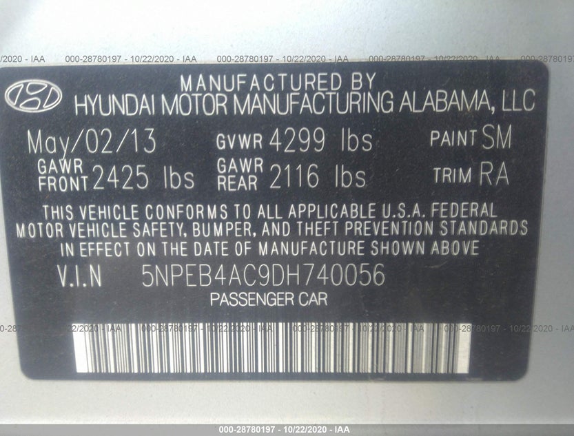 5NPEB4AC9DH740056