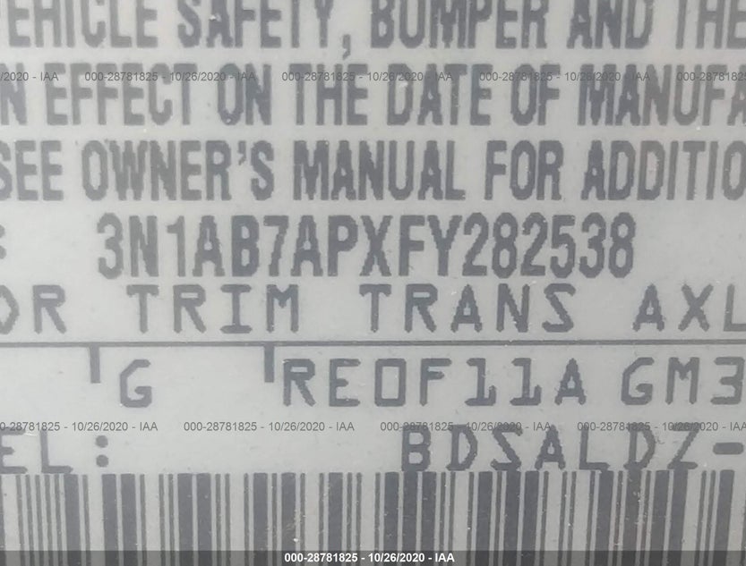 3N1AB7APXFY282538