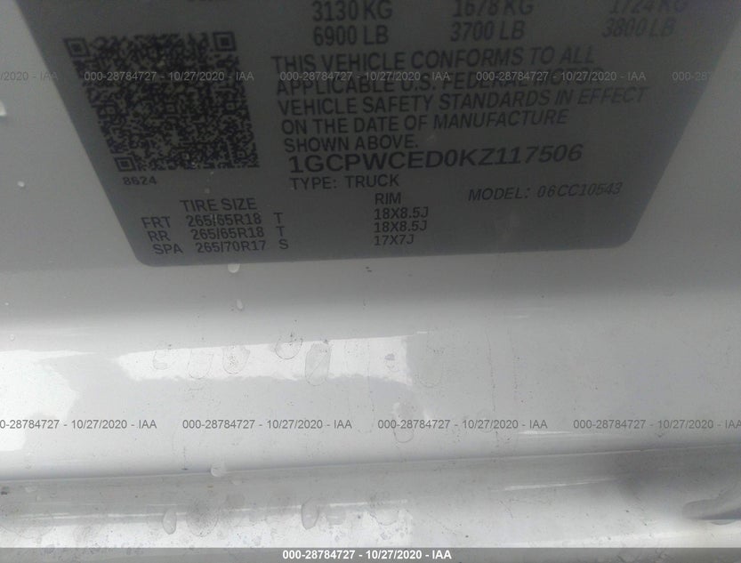 1GCPWCED0KZ117506