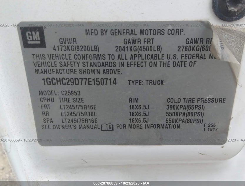 1GCHC29D77E150714