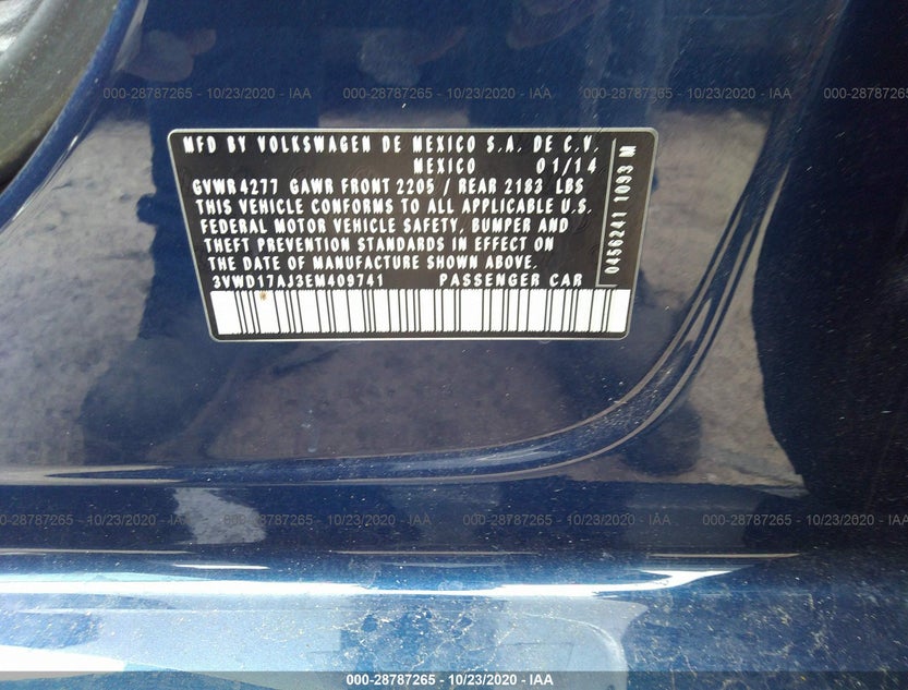 3VWD17AJ3EM409741