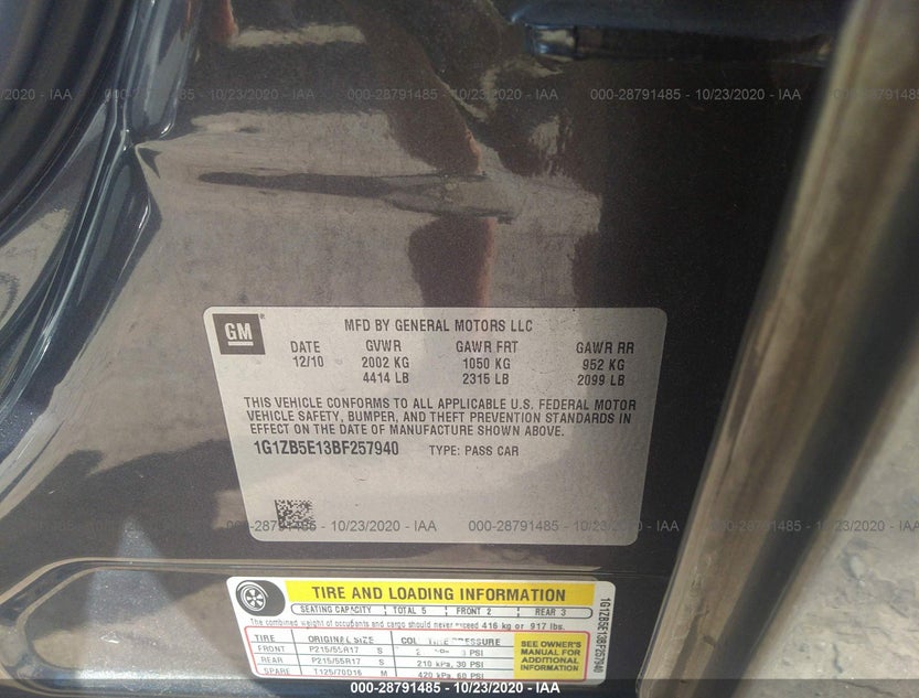 1G1ZB5E13BF257940
