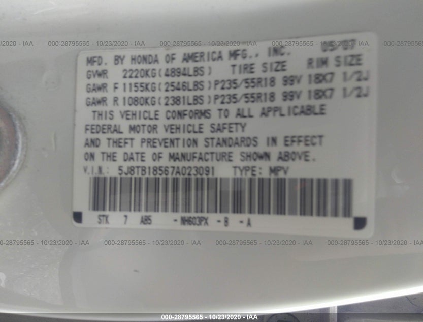 5J8TB18567A023091