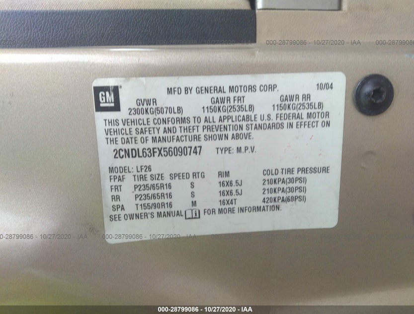 2CNDL63FX56090747