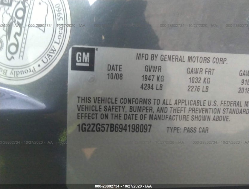 1G2ZG57B694198097