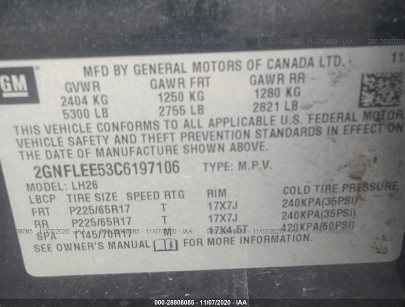 2GNFLEE53C6197106