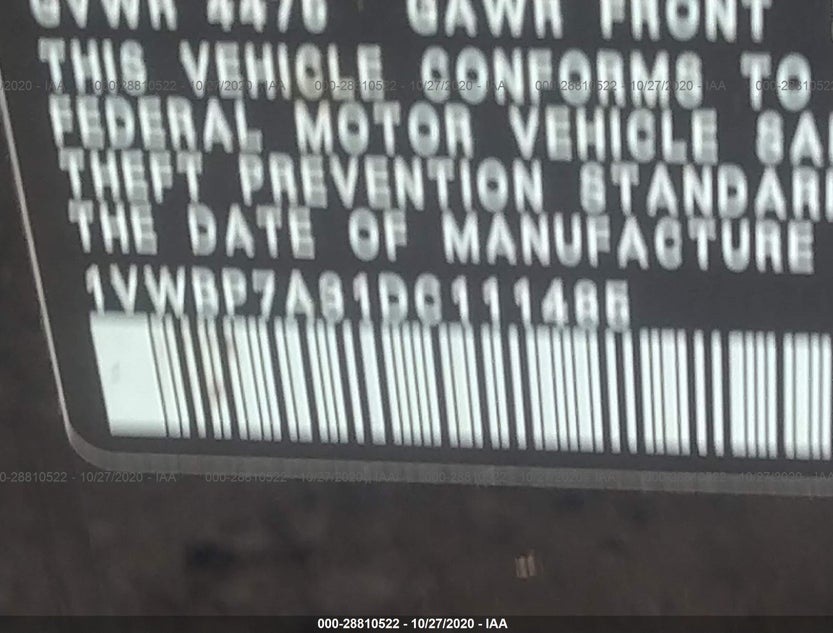 1VWBP7A31DC111485
