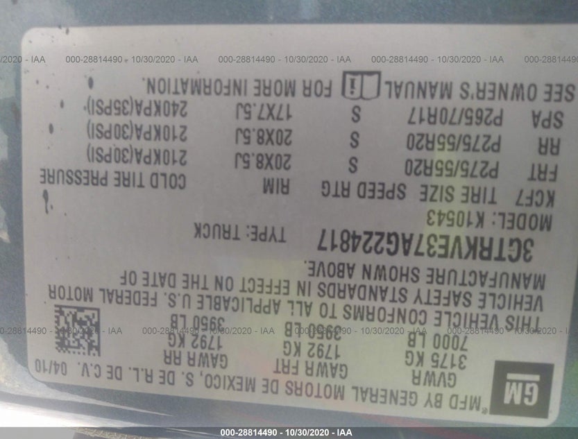 3GTRKVE37AG224817