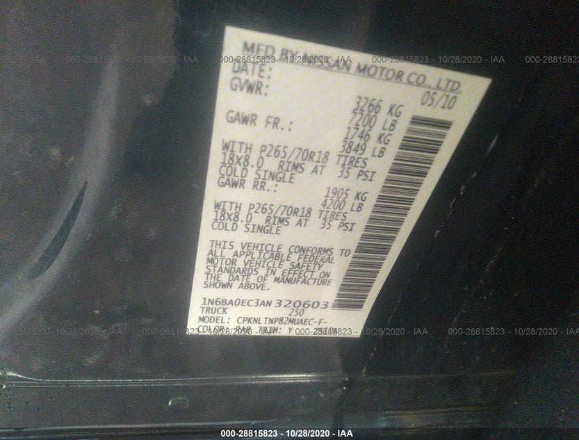 1N6BA0EC3AN320603