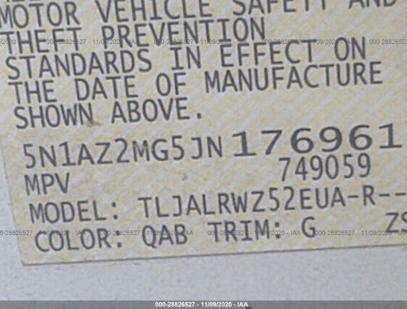 5N1AZ2MG5JN176961