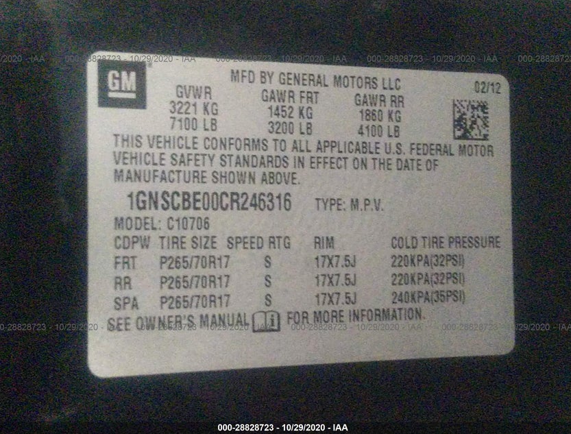 1GNSCBE00CR246316