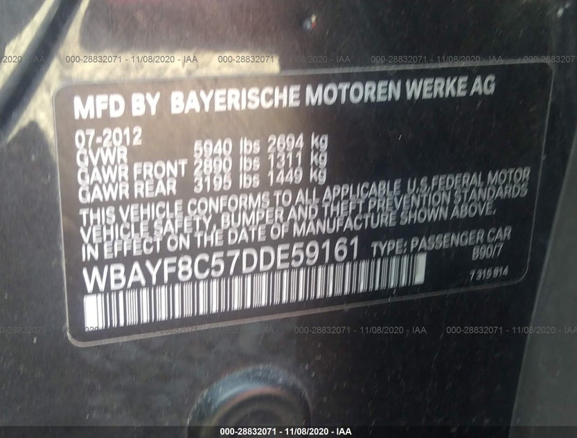WBAYF8C57DDE59161