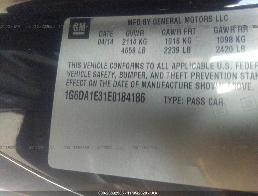 1G6DA1E31E0184186