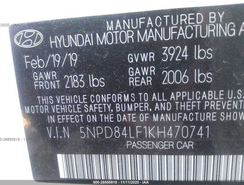 5NPD84LF1KH470741
