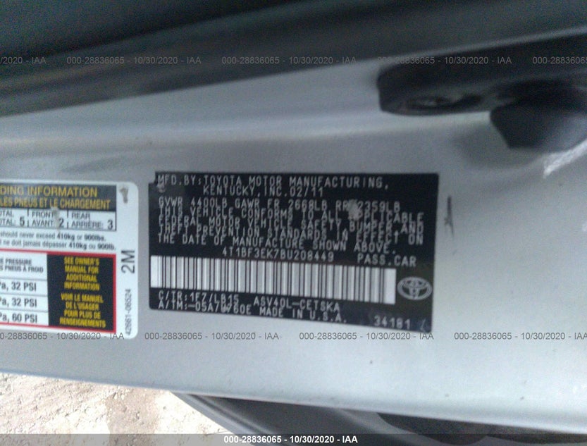 4T1BF3EK7BU208449