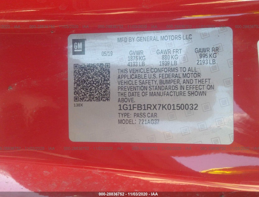 1G1FB1RX7K0150032
