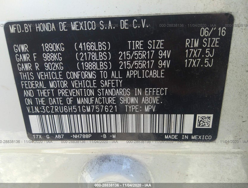3CZRU6H51GM757621
