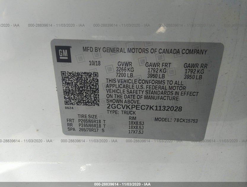 2GCVKPEC7K1132028