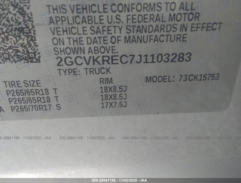 2GCVKREC7J1103283