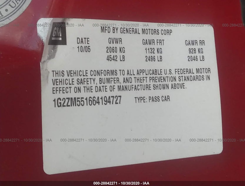 1G2ZM551664194727