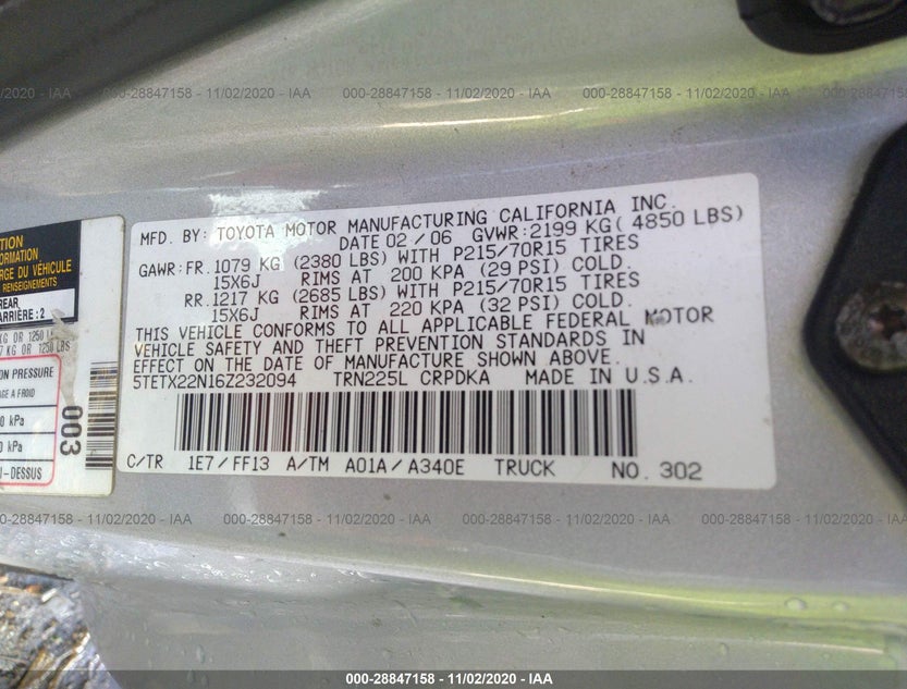 5TETX22N16Z232094