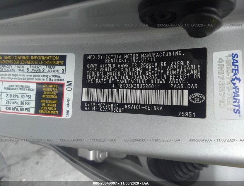 4T1BK3EK2BU626011