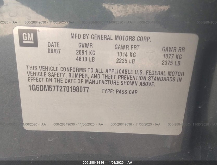 1G6DM57T270198077