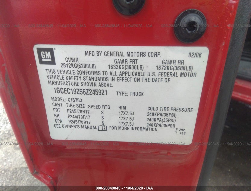 1GCEC19Z56Z245921