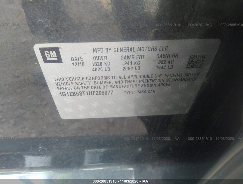 1G1ZB5ST1HF206077