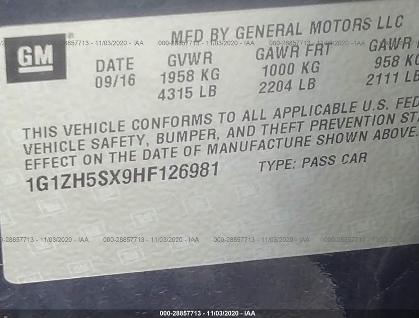 1G1ZH5SX9HF126981