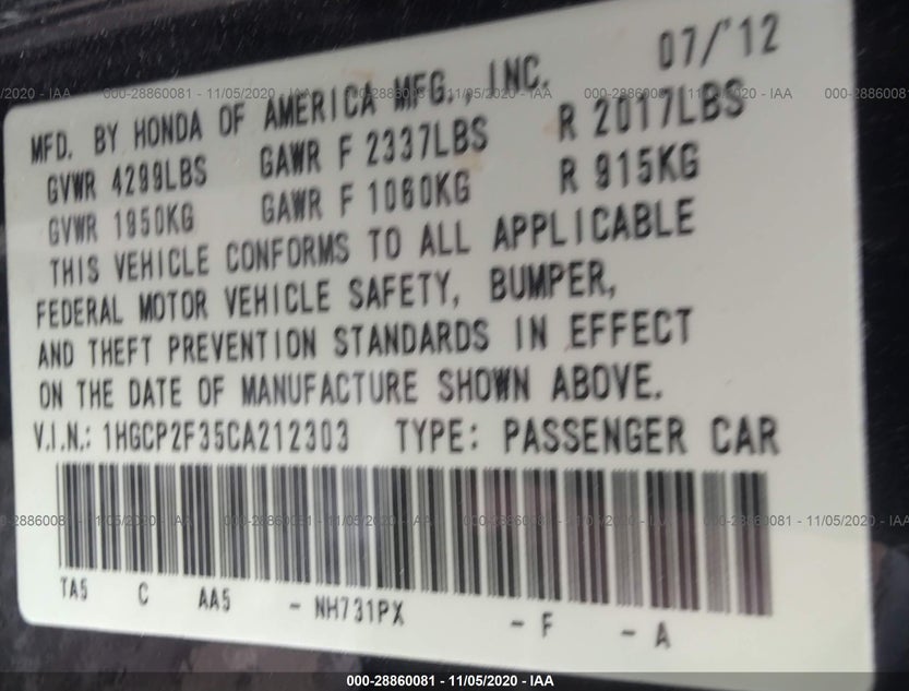 1HGCP2F35CA212303