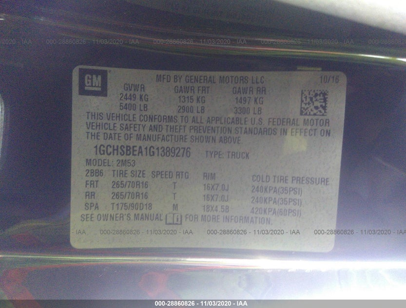1GCHSBEA1G1389276