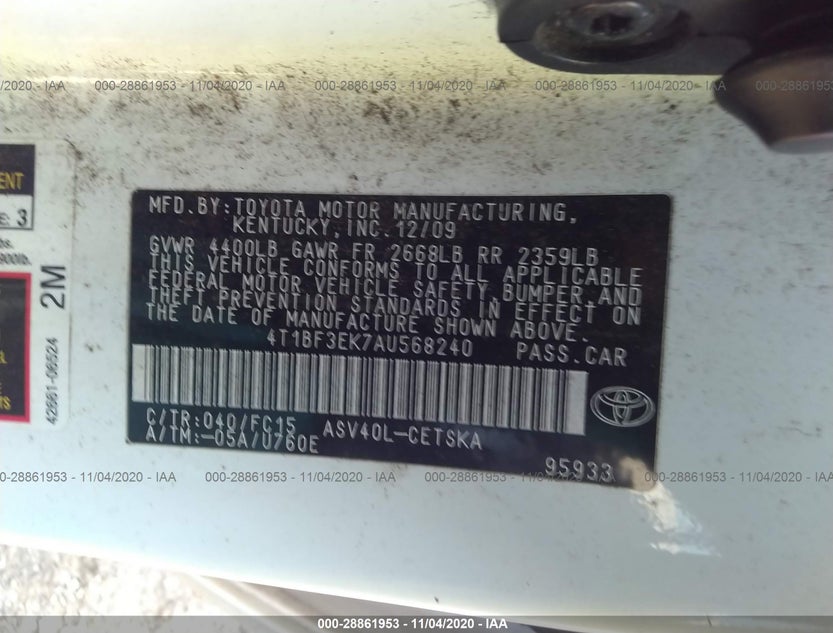 4T1BF3EK7AU568240