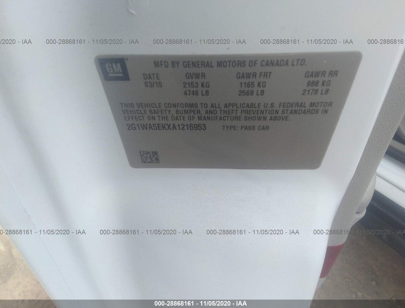 2G1WA5EKXA1216953