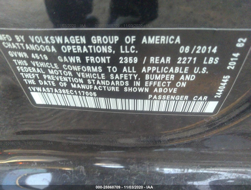 1VWAS7A38EC117005
