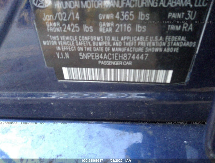 5NPEB4AC1EH874447