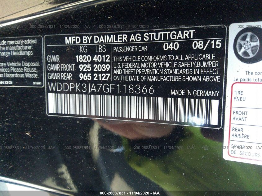 VIN WDDPK3JA7GF118366 2016 Mercedes-Benz SLK-Class,... no.9