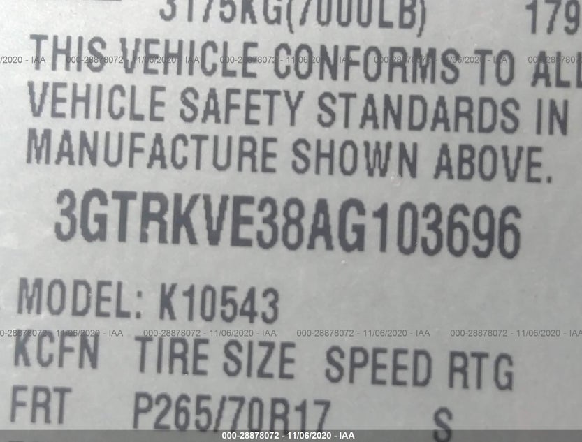 3GTRKVE38AG103696